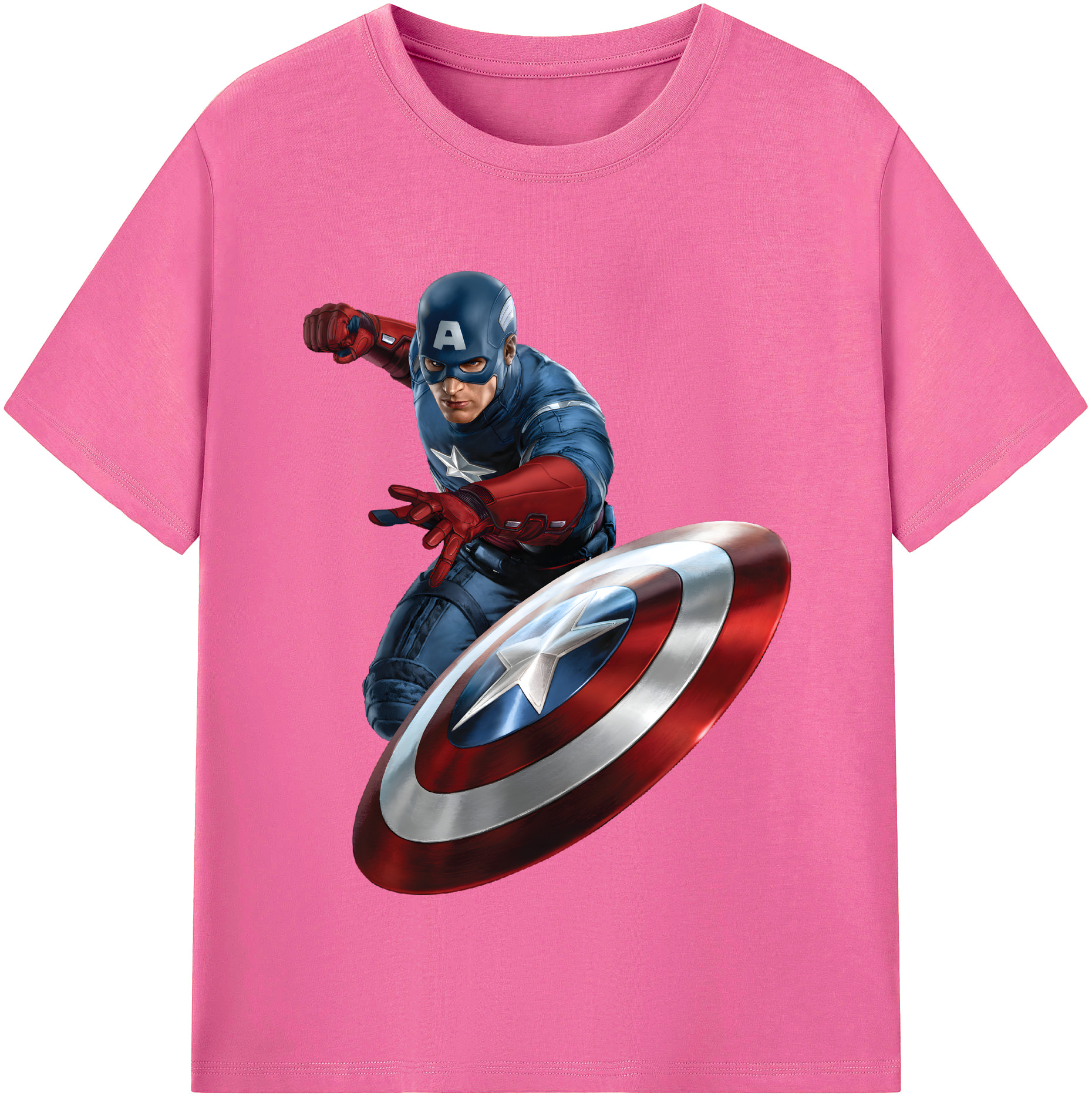 （画像用） アベンジャーズ The Avengers レディースカジュアルプリントTシャツ（綿100％）